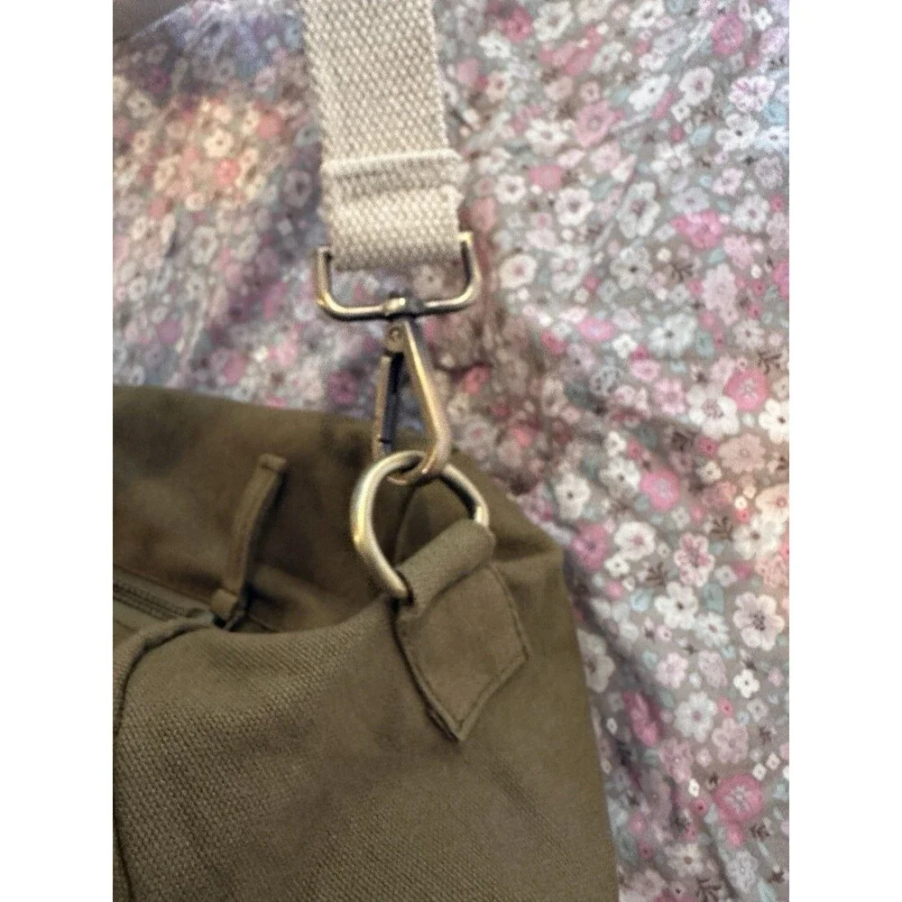 KNOWN SUPPLY Organic Canvas Duffle Bag Olive Green Weekend Travel Tote